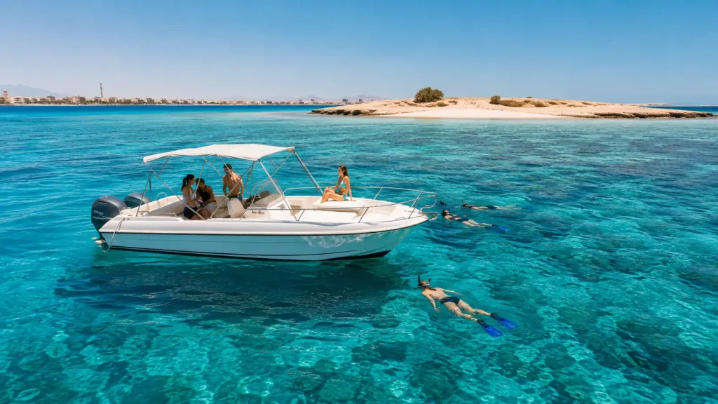 Private Bootstour vor Hurghada im klaren Roten Meer